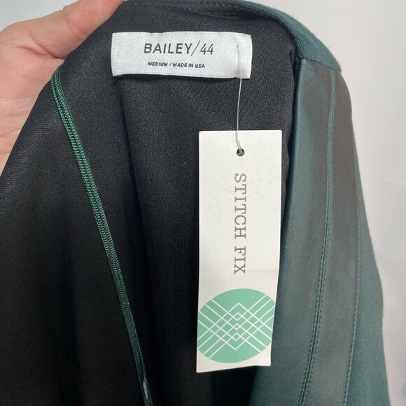 Bailey 44 Dark Green Nara Faux Leather Dress Medium- New - Picture 5 of 9
